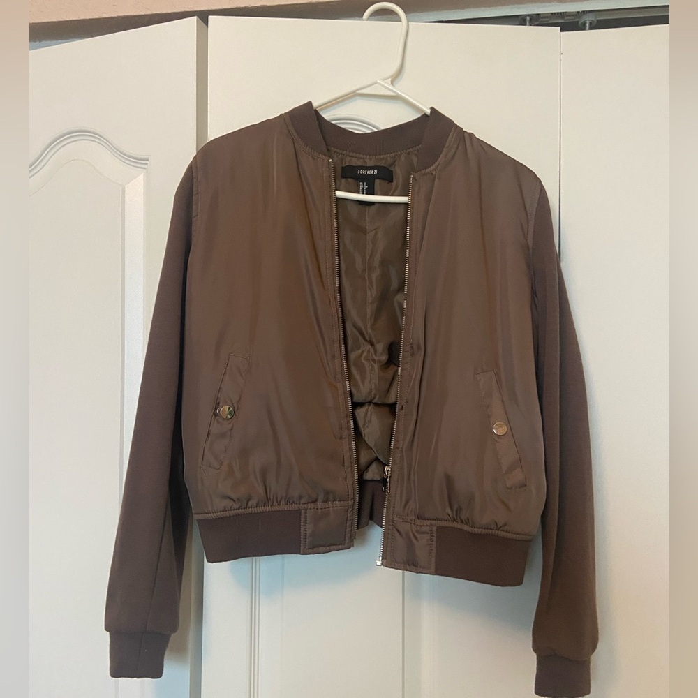 Brown bomber jacket (Brand - Forever 21)